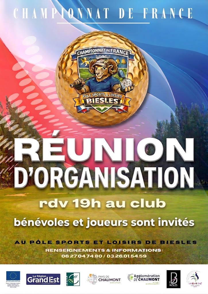 Réunion d&rsquo;organisation Swingolf 29 avril